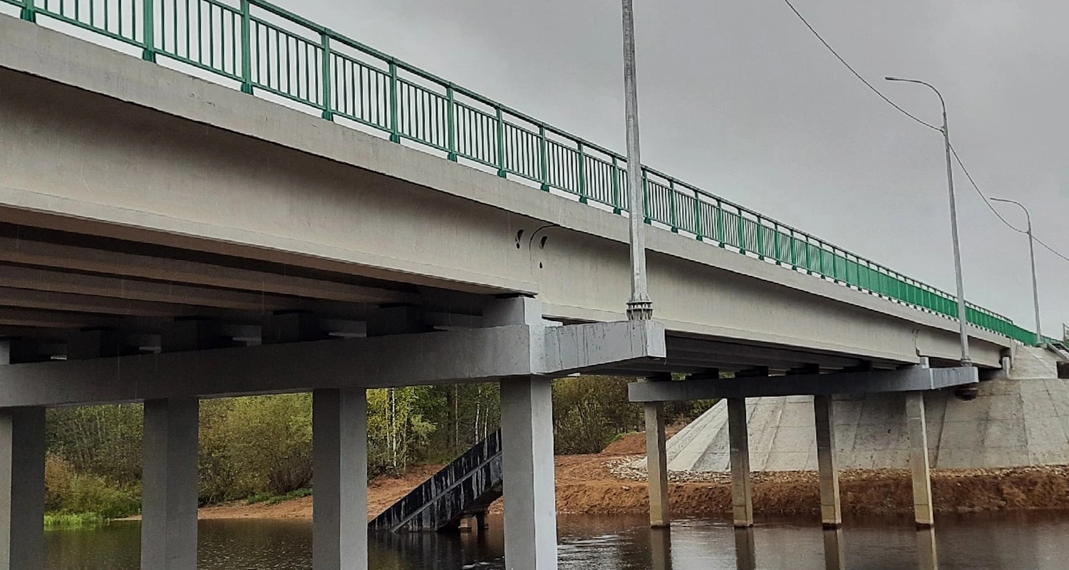 Новый мост через реку Колпь вскоре будет открыт в Бабаево